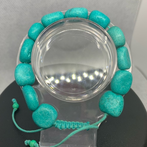 3/$10 Beautiful - Chunky Stones - Blue Adjustable Women’s Bracelet - Picture 3 of 8